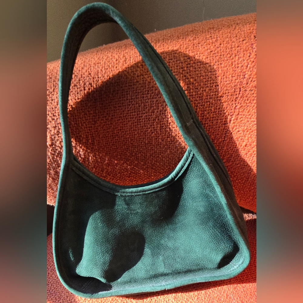 Vintage Coach Ergo Nubuck Suede Spruce Green Handbag Made in USA 4399 Hobo Purse